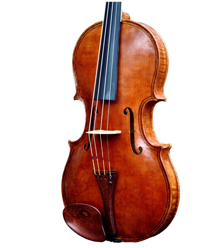 ¾ view of violin viola made by Jedidjah de Vries - 2019