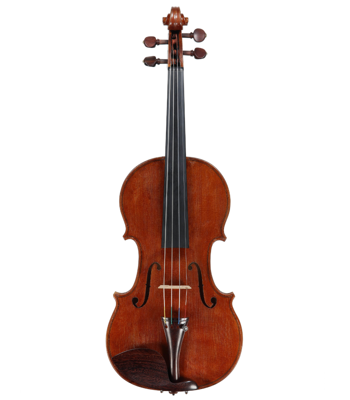 Front view of violin made by Jedidjah - 2021
